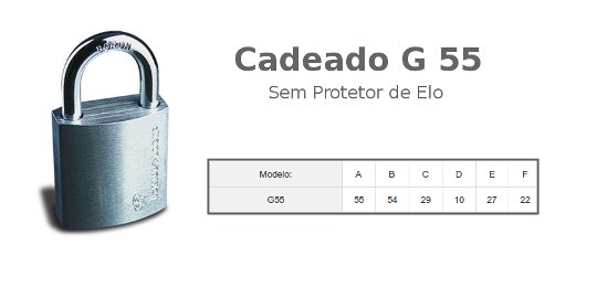 Cadeado G-55 sem Elo